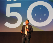 O governador Carlos Massa Ratinho Junior faz a abertura nesta quinta-feira (31),  do encontro de capacitação Governo 5.0 no Hotel Rafain Palace & Convention, em Foz do Iguaçu. Foz do Iguaçu, 17/10/2019 -  Foto: Geraldo Bubniak/AEN