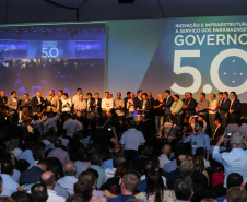 O governador Carlos Massa Ratinho Junior faz a abertura nesta quinta-feira (31),  do encontro de capacitação Governo 5.0 no Hotel Rafain Palace & Convention, em Foz do Iguaçu. Foz do Iguaçu, 17/10/2019 -  Foto: Geraldo Bubniak/AEN