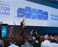 O diretor-presidente da Sanepar - Cláudio Stabile participa nesta sexta-feira (01),  do encontro de capacitação Governo 5.0 no Hotel Rafain Palace & Convention, em Foz do Iguaçu. Foz do Iguaçu, 01/11/2019 -  Foto: Geraldo Bubniak/AEN