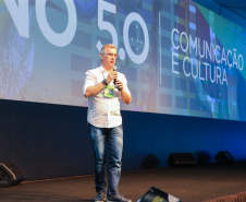 O secretário da Comunicação e Cultura, Hudson José, participa nesta sexta-feira (01),  do encontro de capacitação Governo 5.0 no Hotel Rafain Palace & Convention, em Foz do Iguaçu. Foz do Iguaçu, 01/11/2019 -  Foto: Geraldo Bubniak/AEN