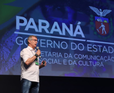 O secretário da Comunicação e Cultura, Hudson José, participa nesta sexta-feira (01), do encontro de capacitação Governo 5.0 no Hotel Rafain Palace & Convention, em Foz do Iguaçu. Foz do Iguaçu, 01/11/2019 - Foto: José Fernando Ogura/AEN