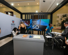 Stands das secretarias nesta quinta-feira (31),  no encontro de capacitação Governo 5.0 no Hotel Rafain Palace & Convention, em Foz do Iguaçu. Foz do Iguaçu, 31/10/2019 -  Foto: Geraldo Bubniak/AEN