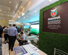 Stands das secretarias nesta quinta-feira (31),  no encontro de capacitação Governo 5.0 no Hotel Rafain Palace & Convention, em Foz do Iguaçu. Foz do Iguaçu, 31/10/2019 -  Foto: Geraldo Bubniak/AEN