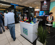 Stands das secretarias nesta quinta-feira (31),  no encontro de capacitação Governo 5.0 no Hotel Rafain Palace & Convention, em Foz do Iguaçu. Foz do Iguaçu, 31/10/2019 -  Foto: Geraldo Bubniak/AEN