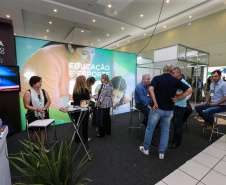 Stands das secretarias nesta quinta-feira (31),  no encontro de capacitação Governo 5.0 no Hotel Rafain Palace & Convention, em Foz do Iguaçu. Foz do Iguaçu, 31/10/2019 -  Foto: Geraldo Bubniak/AEN