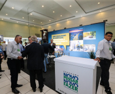 Stands das secretarias nesta quinta-feira (31),  no encontro de capacitação Governo 5.0 no Hotel Rafain Palace & Convention, em Foz do Iguaçu. Foz do Iguaçu, 31/10/2019 -  Foto: Geraldo Bubniak/AEN