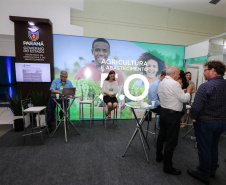 Stands das secretarias nesta quinta-feira (31),  no encontro de capacitação Governo 5.0 no Hotel Rafain Palace & Convention, em Foz do Iguaçu. Foz do Iguaçu, 31/10/2019 -  Foto: Geraldo Bubniak/AEN