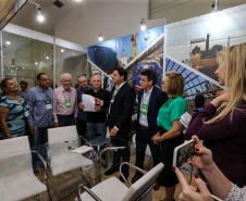 Stands das secretarias nesta quinta-feira (31),  no encontro de capacitação Governo 5.0 no Hotel Rafain Palace & Convention, em Foz do Iguaçu. Foz do Iguaçu, 31/10/2019 -  Foto: Geraldo Bubniak/AEN