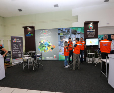 Stands das secretarias nesta quinta-feira (31),  no encontro de capacitação Governo 5.0 no Hotel Rafain Palace & Convention, em Foz do Iguaçu. Foz do Iguaçu, 31/10/2019 -  Foto: Geraldo Bubniak/AEN