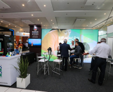 Stands das secretarias nesta quinta-feira (31),  no encontro de capacitação Governo 5.0 no Hotel Rafain Palace & Convention, em Foz do Iguaçu. Foz do Iguaçu, 31/10/2019 -  Foto: Geraldo Bubniak/AEN