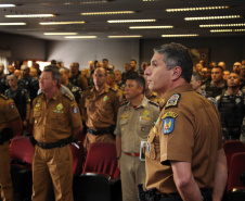 Curitiba, 05 de novembro de 2019. Aula Inaugural do Curso de Rondas Ostencivas de Natureza Especial. Foto: Cel QOPM Pericles de Matos, Comandante-Geral da PMPR.