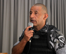 Curitiba, 05 de novembro de 2019. Aula Inaugural do Curso de Rondas Ostencivas de Natureza Especial. Foto: Ten Cel QOPM Rui Noé Barroso Torres, Comandante do BOPE. 