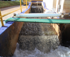 O Governo do Estado entregou nesta terça-feira (12) as obras de melhoria do sistema de abastecimento de água de Pato Branco, na região Sudoeste. O investimento foi de R$ 21 milhões. As obras foram entregues pelo governador Carlos Massa Ratinho Júnior e pelo diretor-presidente da Sanepar, Claudio Stabile.Foto: José Fernando Ogura/AEN