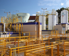 O Governo do Estado entregou nesta terça-feira (12) as obras de melhoria do sistema de abastecimento de água de Pato Branco, na região Sudoeste. O investimento foi de R$ 21 milhões. As obras foram entregues pelo governador Carlos Massa Ratinho Júnior e pelo diretor-presidente da Sanepar, Claudio Stabile.Foto: José Fernando Ogura/AEN