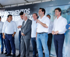 O Governo do Estado entregou nesta terça-feira (12) as obras de melhoria do sistema de abastecimento de água de Pato Branco, na região Sudoeste. O investimento foi de R$ 21 milhões. As obras foram entregues pelo governador Carlos Massa Ratinho Júnior e pelo diretor-presidente da Sanepar, Claudio Stabile.