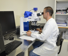 O Centro de Diagnóstico Marcos Enrietti, vinculado à Agência de Defesa Agropecuária do Paraná (Adapar), trabalha como apoio à defesa agropecuária do Paraná e realiza aproximadamente 100 mil exames por ano. Eles ajudam a manter a saúde animal e a sanidade vegetal de boa parte dos produtos consumidos no País e exportados.Foto: Divulgação/SEAB