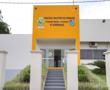 A 4ª Companhia da Polícia Militar, em Capanema, na região Sudoeste do Paraná, ganhou uma nova sede, mais moderna e ampla, com estrutura adequada para atender a população de cinco cidades da região Sudoeste. Além de Capanema, Planalto, Realeza, Pérola do Oeste e Santa Isabel do Oeste, conjunto de cidades próximo à fronteira com a Argentina, também serão assistidas pela Companhia. A inauguração foi nesta quarta-feira (13).Foto: José Fernando Ogura/AEN