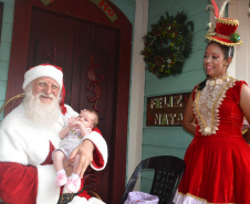 Festas de Natal já iluminam muitas cidades do Paraná. Francisco Beltrão. Foto: Prefeitura de Francisco Beltrão