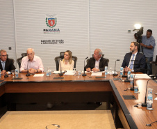 O secretário da Administração e da Previdência, Reinhold Stephanes, concede nesta terça-feira (19) entrevista coletiva para detalhar a proposta do Governo de atualização da previdência dos servidores estaduais.Foto: Ari Dias/AEN
