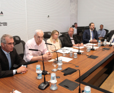 O secretário da Administração e da Previdência, Reinhold Stephanes, concede nesta terça-feira (19) entrevista coletiva para detalhar a proposta do Governo de atualização da previdência dos servidores estaduais.Foto: Ari Dias/AEN