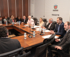 O secretário da Administração e da Previdência, Reinhold Stephanes, concede nesta terça-feira (19) entrevista coletiva para detalhar a proposta do Governo de atualização da previdência dos servidores estaduais.Foto: Ari Dias/AEN