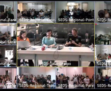A Força-Tarefa Infância Segura, criada pela Secretaria da Justiça, Família e Trabalho, reuniu nesta terça-feira (19) cerca de 600 pessoas de 205 municípios em um curso, transmitido via webconferência, para a formação interdisciplinar de profissionais do Sistema de Garantia dos Direitos da Criança e do Adolescente do Paraná. Foto: Divulgação/SEJUF