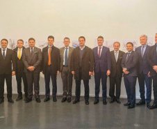 O governador Carlos Massa Ratinho Junior apresentou nesta quarta-feira (20) a empresários, diplomatas e investidores espanhóis os principais potenciais do Estado e as oportunidades de negócio em diversas áreas. A exposição ocorreu durante o Paraná Day realizado em Madri, que contou com apoio do Centro de Comércio Brasil-Espanha e do Banco Santander. Foi o segundo Paraná Day internacional - o primeiro foi em Nova York (EUA), em julho.Foto: Divulgação/AEN
