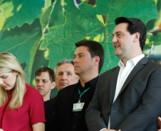 O governador Carlos Massa Ratinho Junior lançou nesta terça-feira (26), no Palácio Iguaçu, o programa Revitis, destinado a estimular a produção de uvas no Paraná. Iniciativa inédita no Estado, o programa está apoiado em quatro eixos: incentivo para a produção, reorganização da comercialização, desenvolvimento do turismo e apoio à agroindústria.