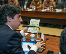 O governador Carlos Massa Ratinho Junior participa nesta terça-feira (03) da reunião com a equipe de governo.  03/12/2019 - Foto: Geraldo Bubniak/AEN