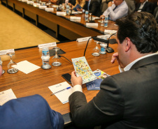 O governador Carlos Massa Ratinho Junior participa nesta terça-feira (03) da reunião com a equipe de governo.  03/12/2019 - Foto: Geraldo Bubniak/AEN