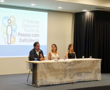 As Secretarias de Estado da Saúde e Justiça promoveram nesta terça-feira (03), em Curitiba, o 1º Simpósio Estadual da Pessoa com Deficiência, como partes das atividades do Dia Internacional da Pessoa com Deficiência, instituída pela ONU. Foto:SESA