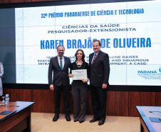 Entrega do 32º Prêmio Paranaense de Ciência e Tecnologia  no Palácio Iguaçu.   Curitiba, 04/12/2019 -  Foto: Geraldo Bubniak/AEN