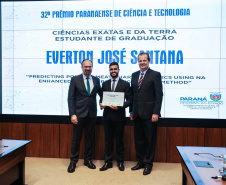 Entrega do 32º Prêmio Paranaense de Ciência e Tecnologia  no Palácio Iguaçu.   Curitiba, 04/12/2019 -  Foto: Geraldo Bubniak/AEN