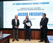 Entrega do 32º Prêmio Paranaense de Ciência e Tecnologia  no Palácio Iguaçu.   Curitiba, 04/12/2019 -  Foto: Geraldo Bubniak/AEN