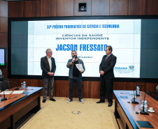 Entrega do 32º Prêmio Paranaense de Ciência e Tecnologia  no Palácio Iguaçu.   Curitiba, 04/12/2019 -  Foto: Geraldo Bubniak/AEN