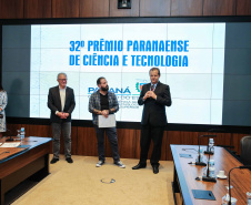 Entrega do 32º Prêmio Paranaense de Ciência e Tecnologia  no Palácio Iguaçu.   Curitiba, 04/12/2019 -  Foto: Geraldo Bubniak/AEN