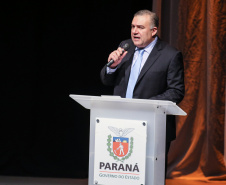 A Secretaria de Estado da Justiça, Família e Trabalho comemora o Dia Nacional da Justiça e da Família nesta sexta-feira (06), em Curitiba, com uma palestra do vice-presidente da República, Hamilton Mourão. Na foto, Ney Leprevost ? Secretário da Justiça, Família e Trabalho.  06/12/2019  -  Foto: Geraldo Bubniak/AEN