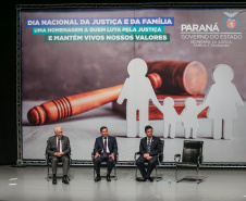 A Secretaria de Estado da Justiça, Família e Trabalho comemora o Dia Nacional da Justiça e da Família nesta sexta-feira (06), em Curitiba, com uma palestra do vice-presidente da República, Hamilton Mourão.  06/12/2019  -  Foto: Geraldo Bubniak/AEN