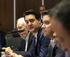 Governador Carlos Massa Ratinho Junior em reunião com os secretários. Curitiba,10/12/2019 Foto:Jaelson Lucas / AEN