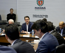 Governador Carlos Massa Ratinho Junior em reunião com os secretários. Curitiba,10/12/2019 Foto:Jaelson Lucas / AEN