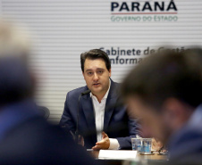Governador Carlos Massa Ratinho Junior em reunião com os secretários. Curitiba,10/12/2019 Foto:Jaelson Lucas / AEN