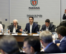 Governador Carlos Massa Ratinho Junior em reunião com os secretários. Curitiba,10/12/2019 Foto:Jaelson Lucas / AEN