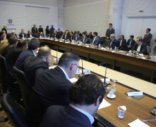 Governador Carlos Massa Ratinho Junior em reunião com os secretários. Curitiba,10/12/2019 Foto:Jaelson Lucas / AEN