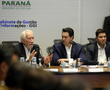 Governador Carlos Massa Ratinho Junior em reunião com os secretários. Curitiba,10/12/2019 Foto:Jaelson Lucas / AEN