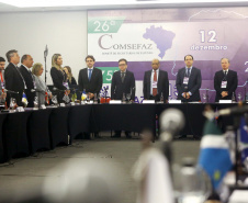 O secretário especial da Fazenda, Waldery Rodrigues Junior, presidente do Conselho Nacional de Política Fazendária (Confaz), afirmou nesta sexta-feira (13), durante reunião da entidade, em Curitiba, que a proposta de reforma tributária a ser apresentada pelo governo ao Congresso vai contribuir para pacificar a questão da guerra fiscal entre os Estados. Foto:Jaelson Lucas / AEN