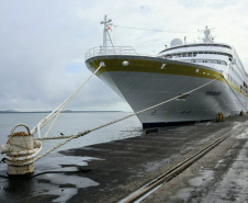 Porto de Paranaguá volta a receber navio de passageiros. Foto: Claudio Neves/Portos do Paraná