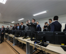 O Governador Carlos Massa Ratinho Junior e o ministro da Justiça e Segurança Pública, Sergio Moro, inauguram nesta segunda-feira (16),  em Foz do Iguaçu, o Centro Integrado de Operações de Fronteira. O CIOF reforçará as ações estratégicas estaduais de combate ao tráfico e ao crime organizado. A estrutura passa a integrar o Parque Tecnológico Itaipu, na Itaipu Binacional.Foz do Iguaçu, 16/12/2019 -  Foto: Geraldo Bubniak/AEN