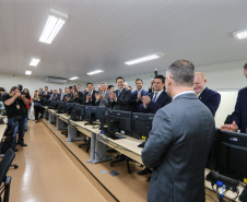 O Governador Carlos Massa Ratinho Junior e o ministro da Justiça e Segurança Pública, Sergio Moro, inauguram nesta segunda-feira (16),  em Foz do Iguaçu, o Centro Integrado de Operações de Fronteira. O CIOF reforçará as ações estratégicas estaduais de combate ao tráfico e ao crime organizado. A estrutura passa a integrar o Parque Tecnológico Itaipu, na Itaipu Binacional.Foz do Iguaçu, 16/12/2019 -  Foto: Geraldo Bubniak/AEN