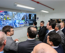 O Governador Carlos Massa Ratinho Junior e o ministro da Justiça e Segurança Pública, Sergio Moro, inauguram nesta segunda-feira (16),  em Foz do Iguaçu, as operações do Fronteira Tech  na Ponte Internacional da Amizade, que liga Foz do Iguaçu/PR à Ciudad del Este/PY. A iniciativa promover o uso de tecnologias digitais com foco na segurança pública. Foz do Iguaçu, 16/12/2019 -  Foto: Geraldo Bubniak/AEN