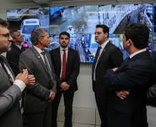 O Governador Carlos Massa Ratinho Junior e o ministro da Justiça e Segurança Pública, Sergio Moro, inauguram nesta segunda-feira (16),  em Foz do Iguaçu, as operações do Fronteira Tech  na Ponte Internacional da Amizade, que liga Foz do Iguaçu/PR à Ciudad del Este/PY. A iniciativa promover o uso de tecnologias digitais com foco na segurança pública. Foz do Iguaçu, 16/12/2019 -  Foto: Geraldo Bubniak/AEN